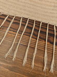 EMERY ROSE Women Long Sleeve Fringe Trim Cardigan, Fall & Winter Clothes - Khaki - View 3