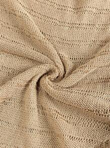 EMERY ROSE Women Long Sleeve Fringe Trim Cardigan, Fall & Winter Clothes - Khaki - View 4