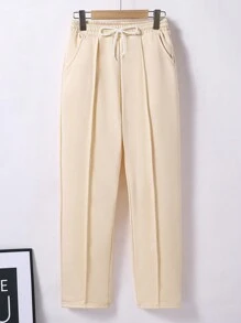 Teen Boys Streetwear Knit Sweatpants - Apricot - View 2