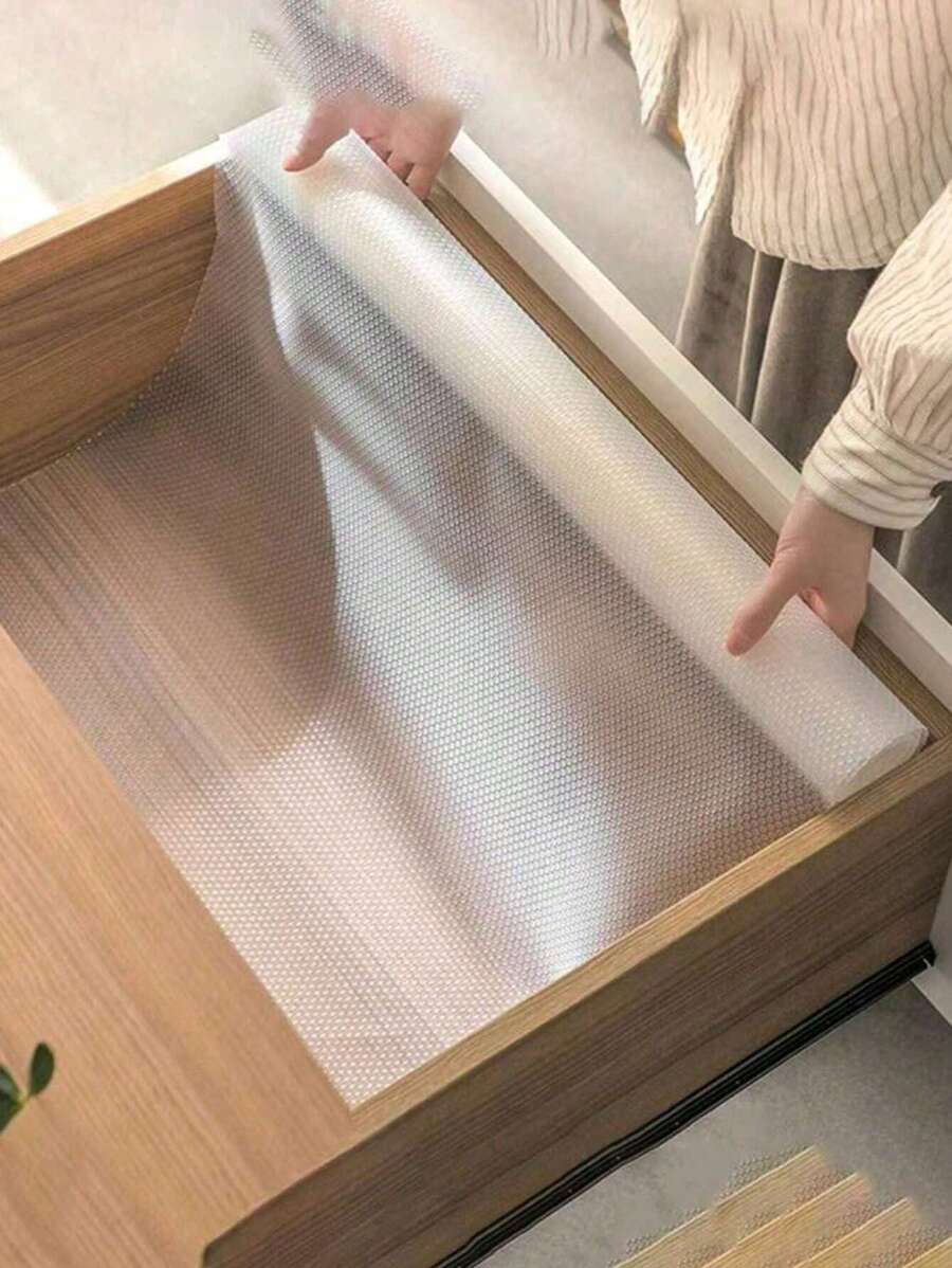 1 卷防滑搁板衬垫,适用于厨房橱柜防滑抽屉衬垫,防水防油,易于切割,非粘性材料冰箱衬垫,适用于搁板、冰箱、书桌、橱柜、厨房、搁板垫(透明)圣诞节节日礼物 - 無色 - 查看 1