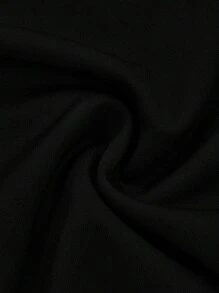 SHEIN LUNE 大码休闲串珠镂空卫衣，春秋季套头衫 - 黑色 - 查看 5