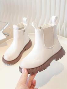 Botas Infantis Femininas, Novo Estilo Britânico de Outono/Inverno Botas Curtas de Borboleta, Botas de Princesa