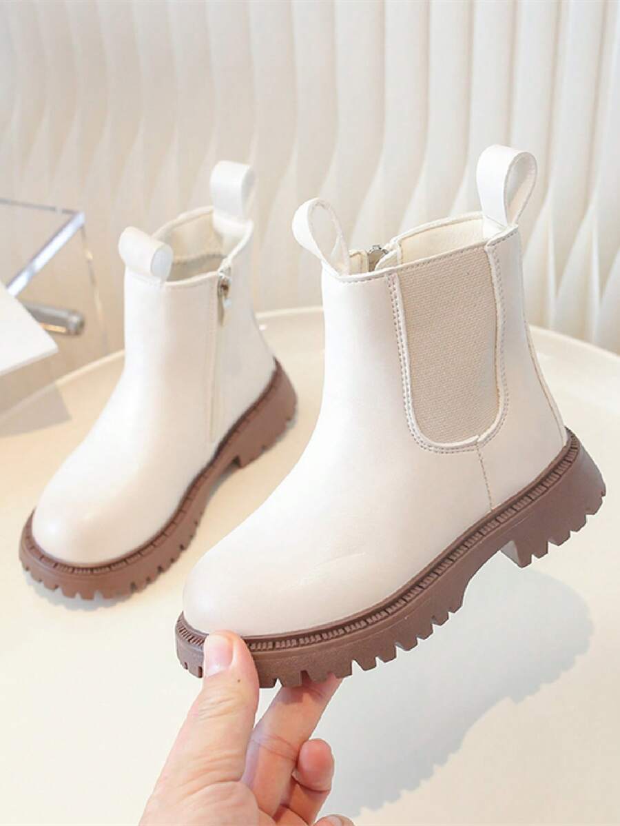 Botas Infantis Femininas, Novo Estilo Britânico de Outono/Inverno Botas Curtas de Borboleta, Botas de Princesa