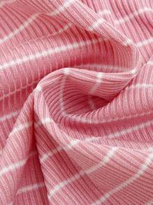 Girls' Striped Bow Decor Camisole - Pink - View 6