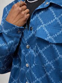 AKNOTIC Business Casual معطف رياضي فضفاض وكاجوال مطبوع، مناسب للخريف والشتاء