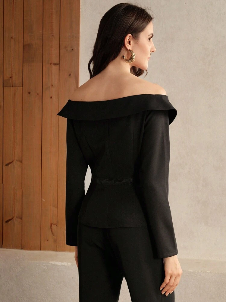 European & American Style Sexy Off Shoulder Cropped Top