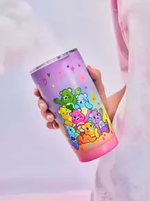 SHEIN X Care Bears 20 盎司卡通熊心印花保温杯，礼品 - 彩色 - 查看 2