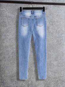 SHEIN Tween Boy 破洞休闲牛仔裤