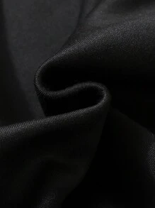 1 pieza Sudadera de manga larga con estampado negra para niñas preadolescentes, para otoño/invierno, para Navidad