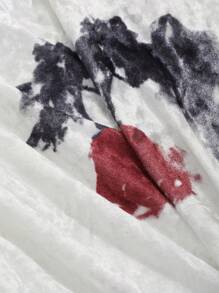 Dazy Petite Plus Abito elegante aderente in velluto con motivo floreale, abito a maniche lunghe per l'autunno