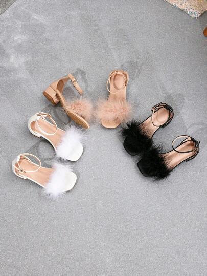 1 Pair Fashionable, Versatile And Luxurious High Heel Sandals For Girls