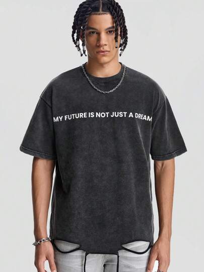 Manfinity VCAY 男士宽松短袖针织雪花T恤，适合夏季