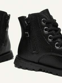 Cozy Pixies 适合幼儿女孩的黑色踝靴，透气公主风格，适合秋冬季