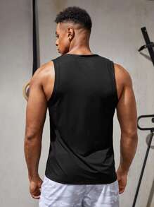 Stil Boyfriend Bărbați cu imprimeu bovine, maiou sport înalt elastic