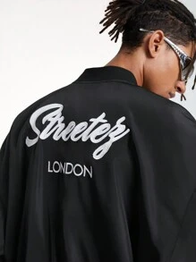 Manfinity VCAY Men's Loose Fit Woven Long Sleeve Jacket, For Fall Winter