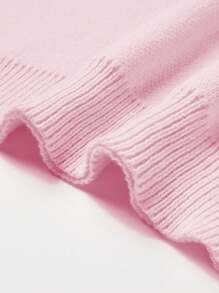 Manfinity Hypemode Men's Simple Printed Crew Neck Long Sleeve Knitted Sweater - Pink - View 7