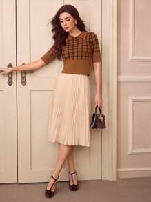 Vintamour Vintage Elegant Women Sequin Pleated A-Line Skirt, Loose Casual Office Beach Hem Flared Skirts Fall Women Skirts Brunch Women Outfit Women Clothing Concert Women Outfit Business Women Clothes Tea Party Winter Women Clothes Winter Women Outfits Women Skirts Fall Women Outfits Fall Women Clothes Work Women Homecoming Christmas