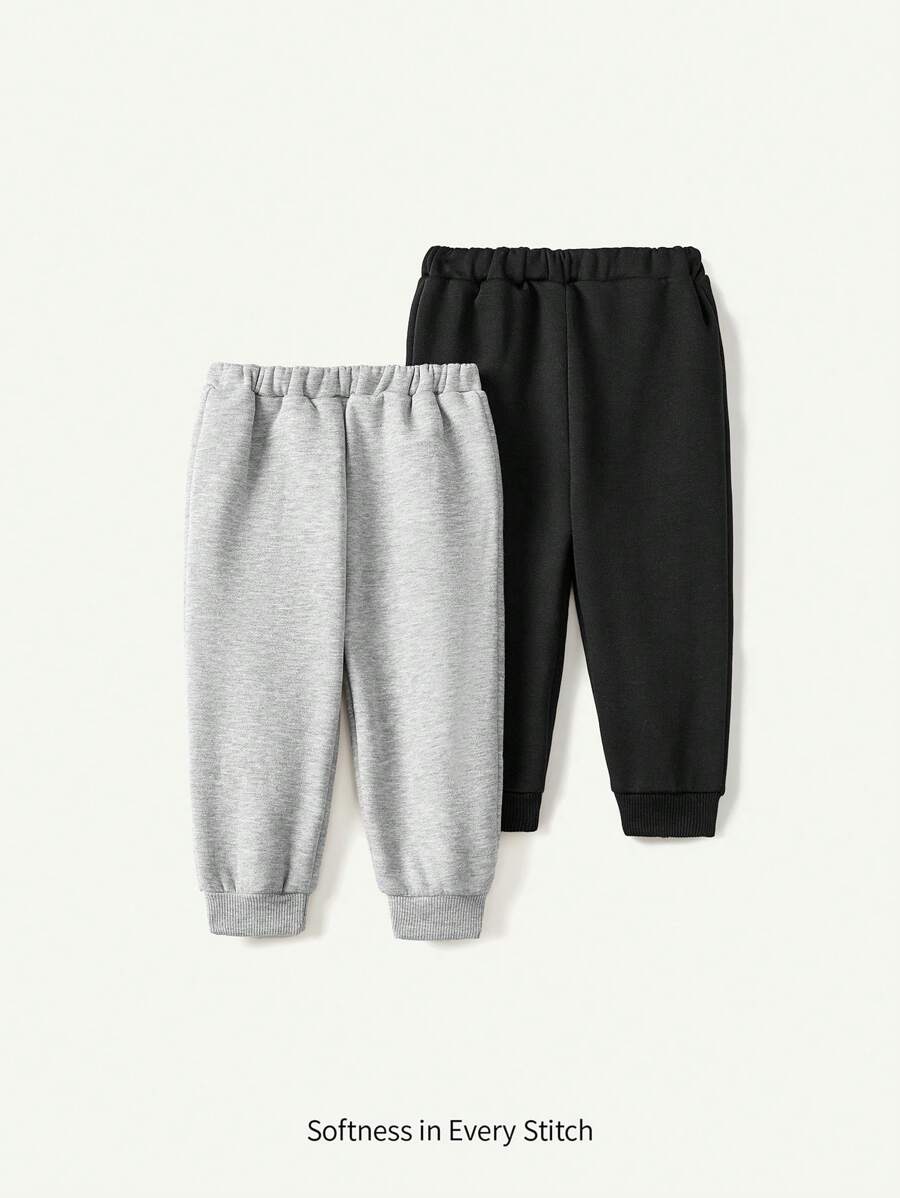 Cozy Pixies Bộ quần lót màu trơn cho bé trai có còng co giãn, 2 chiếc - Nhiều màu - Xem 1