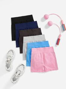 Easithlete 6pcs Seamless Sports Shorts Six Color SetWomen Sweat Short, Gym Short, Biker Short - Multicolor - View 2