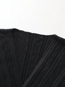 Manfinity Homme Suéter de punto informal con cordón para hombres de moda