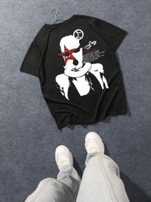 Manfinity EMRG 男士圆领短袖印花时尚宽松休闲T恤