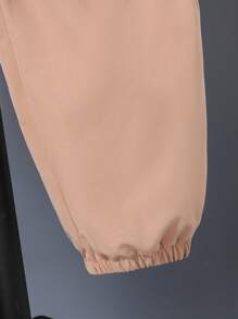 2pcs Teenage Boys' Ombre Woven Long Sleeve Shirt And Cargo Pants Set - Multicolor - View 6