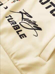 Claim Dot 男士拼色字母印花休闲长袖夹克，春秋季