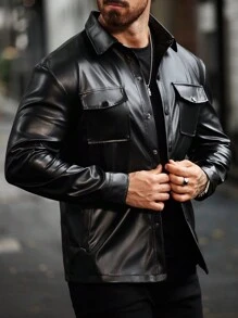 Manfinity LEGND Chemise pour homme avec boutons, manches longues, poche, tendance, charmante, pour sortir. Idéal comme cadeau pour les amis, le mari ou le petit ami