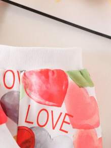 Infant/Baby Girl Cozy & Cute Colorful Heart Scribble Print Outfit, Autumn/Winter