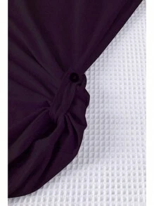 SHEIN LUNE Plus Size Solid Color Ruched Minimalist Casual Pants