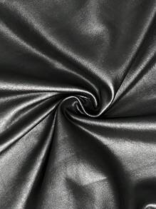 Slaydiva Plus Size Black Sexy Solid Backless Spaghetti Strap Wrapped Skirt Plus Size Dresses-W - Black - View 6