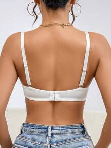 1pc Wire-Supported Brassiere For Women - White - View 2