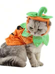 PETSIN 2 件套猫狗万圣节服装帽子和背心 - 彩色 - 查看 4