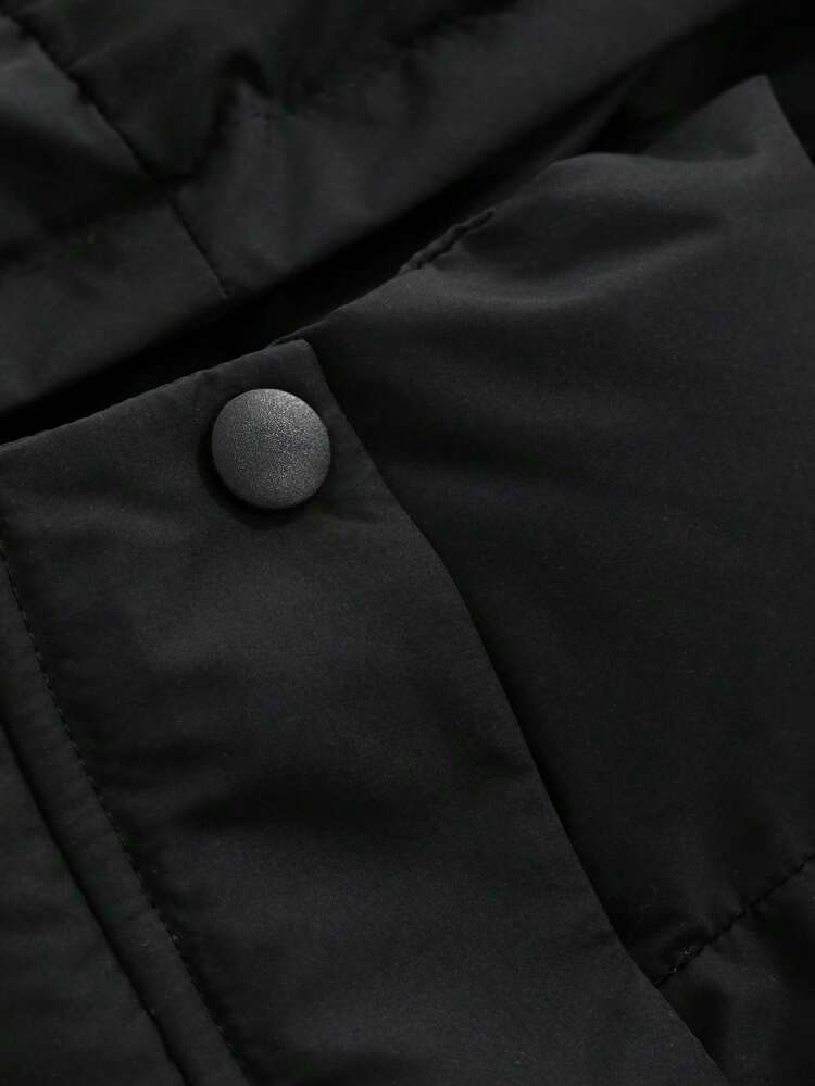 Women's Loose Fit Hooded Zipper Long Sleeve Padded Coat, Winter Clothes, Winter Women Clothes, Padded Coat Women
