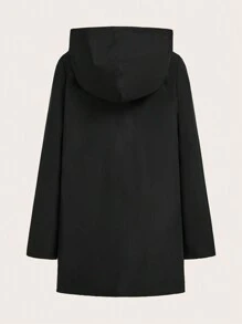 SHEIN Clasi Women's Reversible Windbreaker Jacket, Black & White Floral Print On One Side, Solid Color On The Other Side, Autumn/Winter  Fall Outfits Essentials Hoodie