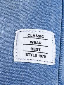 Cozy Pixies Baby Girl Blue Denim Stretch Flared Jeans - Light Wash - View 8