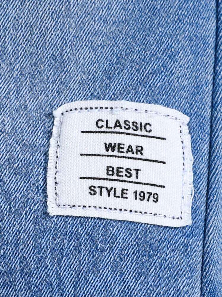 Cozy Pixies Baby Girl Blue Denim Stretch Flared Jeans - Light Wash - View 8