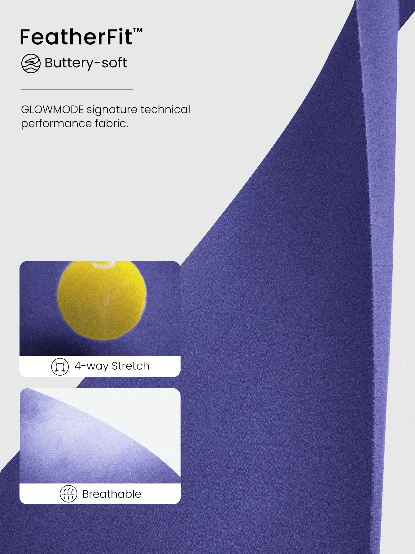 GLOWMODE 24" FeatherFit™ Define You Crossback Open U-Back Jumpsuit Bodysuit Low Impact Yoga Daily - Royal Blue - View 6