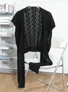 Manfinity Homme Suéter de punto informal con cordón para hombres de moda