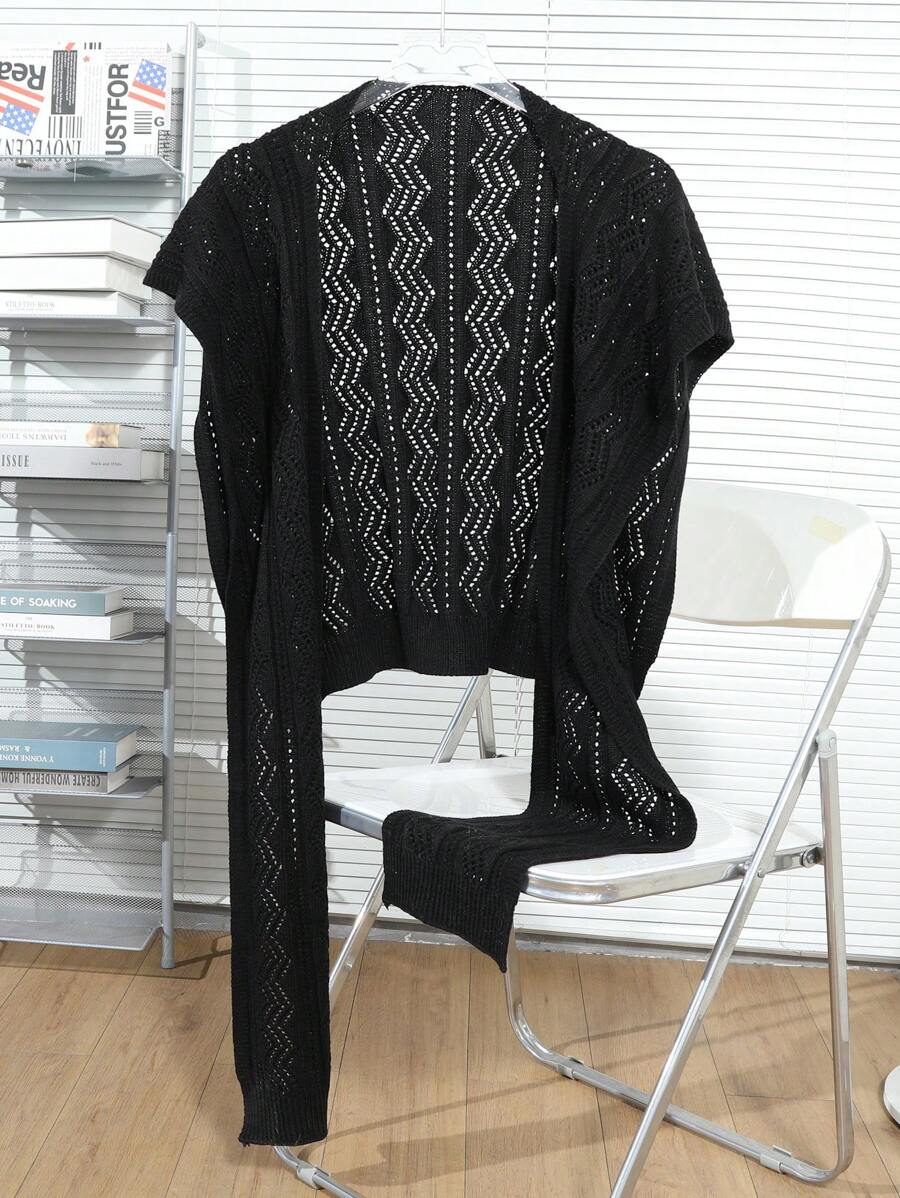 Manfinity Homme Suéter de punto informal con cordón para hombres de moda