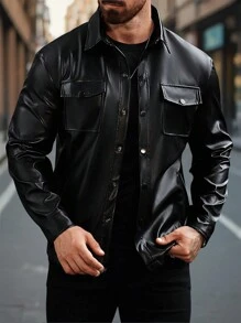 Manfinity LEGND Chemise pour homme avec boutons, manches longues, poche, tendance, charmante, pour sortir. Idéal comme cadeau pour les amis, le mari ou le petit ami