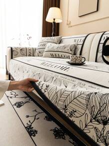 1 pièce Housse de canapé d'accueil à chenille, romantique français simple, sans glissement et résistante à la saleté, peut être utilisée toute l'année comme coussin de canapé