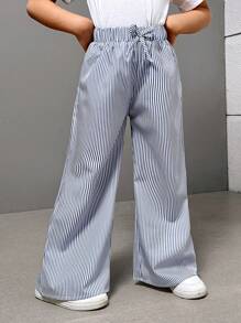 SHEIN Explorewe Bộ đồ mẹ và bé (2 món bán riêng lẻ) - Quần dài thể thao họa tiết da báo nhẹ, mềm mại như lụa dành cho bé gái, thích hợp cho mùa hè, mùa thu, mặc hàng ngày và chống nắng. - Nhiều màu - Xem 3