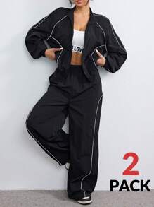 Coolane Women's Fall/Winter Cargo Casual Corta Vento Reflective Sport Sets