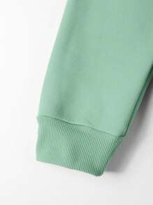 Manfinity Homme Felpa con cappuccio in pile con stampa geometrica casual, con coulisse, per uomo, autunno/inverno