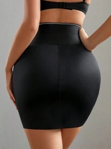 Prenda de faja de mujer informal y cómoda 1 pieza, falda negra