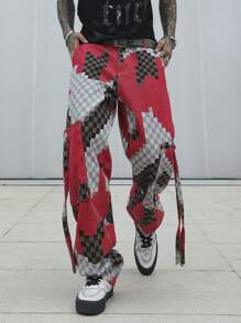 Manfinity EMRG Quần Jeans Denim Dáng Rộng, Dáng Thẳng, Túi Bên Hông, Dành Cho Nam - Nhiều màu - Xem 3