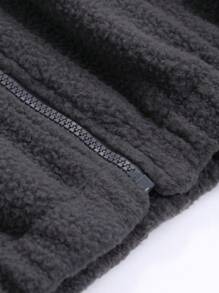 DAZY Women's Regular Faux Shearling Zip-Up Jacket