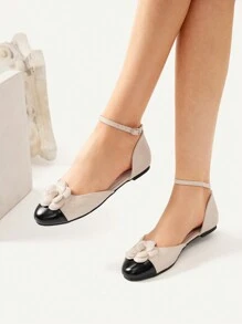 CUCCOO CHICEST Kwiatowy Komfort Okrągły Nosek Eleganckie Damskie Płaskie Buty Jesień Nowy Rok Święta