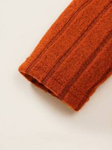 2pcs Infant Girls Ruffled Trim Long Sleeve Top And Comfortable Solid Bottoms Set, Autumn-Winter - Multicolor - View 4